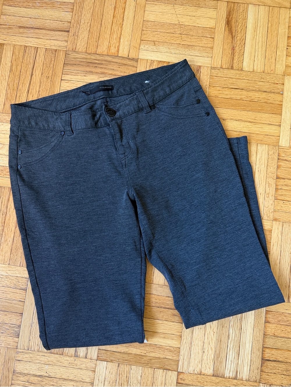 Maurices Dark Gray Cropped Ponte Pants